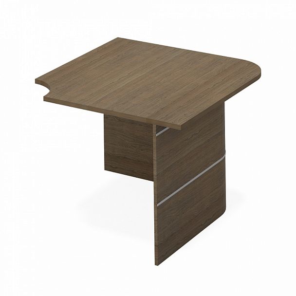 Модуль стойки-ресепшн угловой низкий "Лидер" ПК-ИМД-СКР105х105/Н-В1-299 дуб шамони - Вид 1