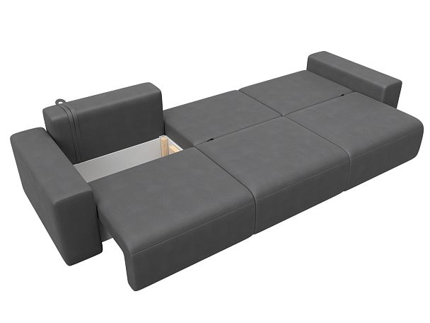 Диван прямой Лига-036 НПБ Классик Лонг Искусственная замша серый - Вид 9