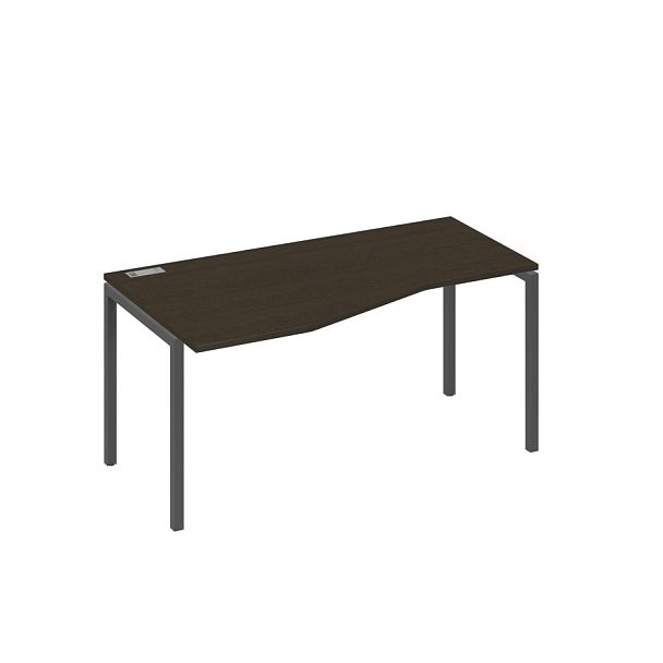 Стол эргономичный левый "Техно" на металлокаркасе DUE A4 А4 Б2 065 БП венге / металлокаркас антрацит - Вид 1