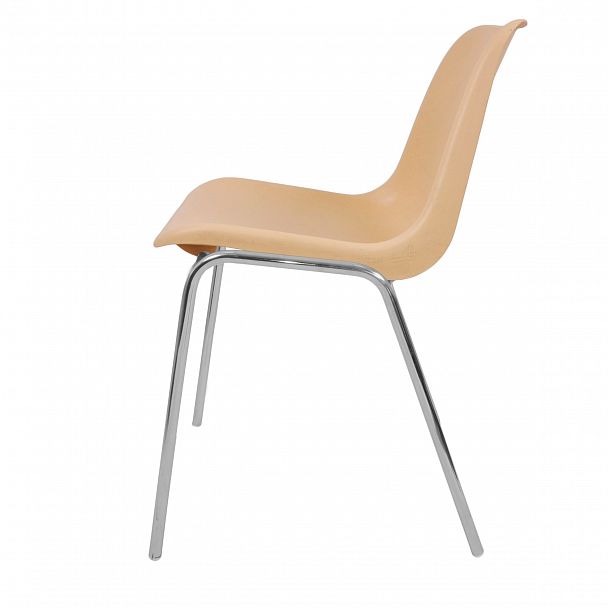 Стул Vicenza (4 ножки) Каркас хром, бежевый, стопируемый - Вид 3