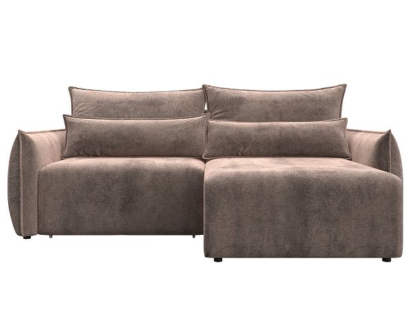 Диван угловой Лига-051 НПБ угол универсальный Велюр бежевый - Вид 2