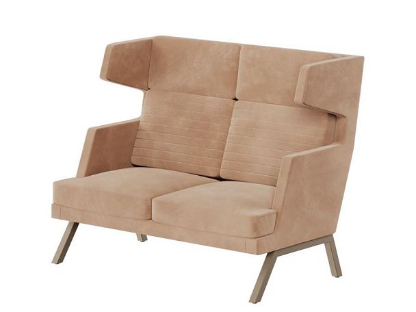 Aldo Диван двухместный высокий ALD-02 Timless 020/Металл Капучино 1430*960*1180 - Вид 1