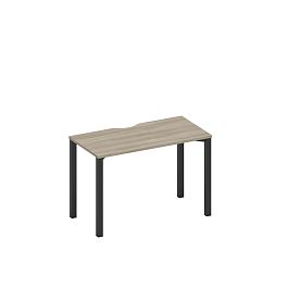 Стол письменный на металлокаркасе, столешница с вырезом Space+ А1 ЧР 003.2 ВЛ вяз либерти/ черный гладкий - Фото предпросмотра