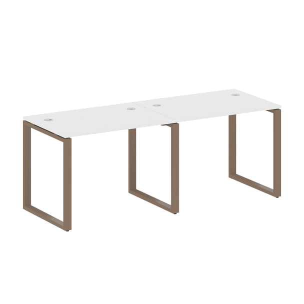 Metal System Р. ст. на 2 раб. места на О-образном м/к БО.СМ-2.1 Белый/Мокко металл 2000*720*750 - Вид 1