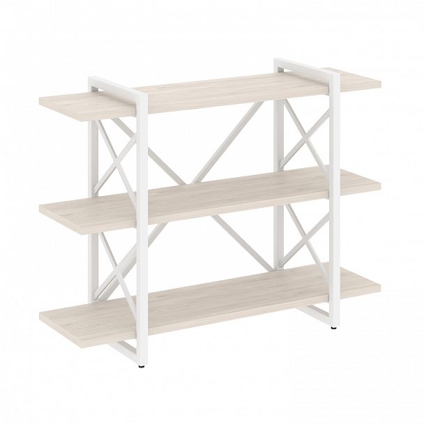 Стеллаж на опорах "Loft" VR.L-MST.O-3.8V денвер светлый/белый - Вид 1