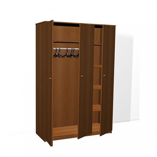 Шкаф "Общежитие" 3-створчатый ПВХ 2,0 - Вид 2