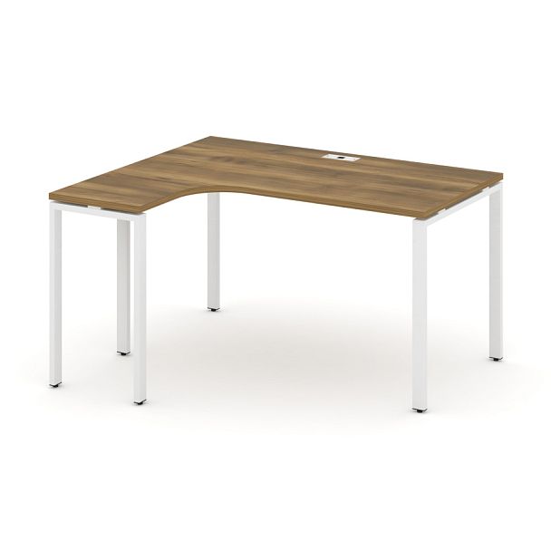 Concept Стол эргономичный CN.SA-001(L) Сандал Янтарный/Металл Белый 1380*1180*750 - Вид 1