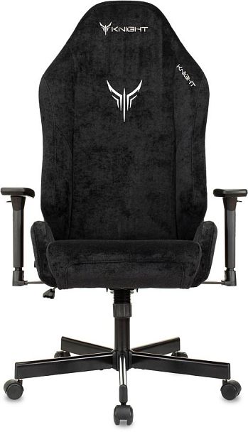 Кресло игровое Knight N1 Fabric черный Light-20 с подголов. крестов. металл - Вид 2