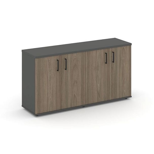 Стайл Проджект Тумба опорная/приставная SN.TOP-133 Антрацит/Вяз Благородный/Черный Ручки 1632*400*75 - Вид 1