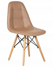 Стул обеденный DOBRIN BENNET (ножки светлый бук, коричневый) - Фото предпросмотра