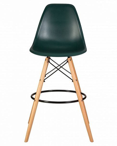 Стул барный DOBRIN DSW BAR (ножки светлый бук, цвет тёмно-зеленый (G-13)) - Вид 2