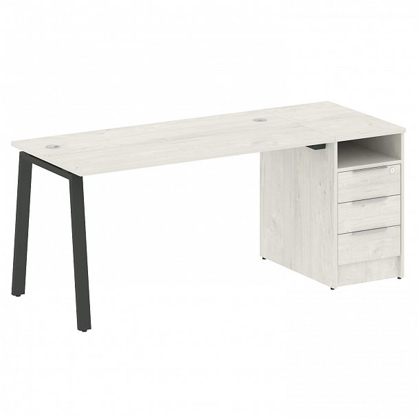 Рабочая станция "Metal System" БА.РС-СТП -1.3 дуб наварра/антрацит - Вид 1