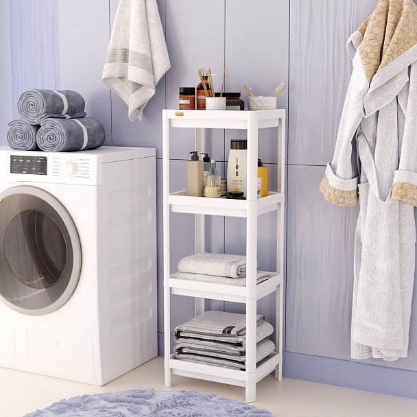 Стеллаж Sheffilton SHT-SS25-3 белый - Вид 5