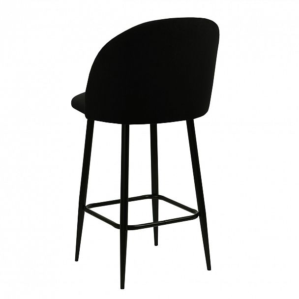 Полубарный стул Solar, велюр черный - Вид 4