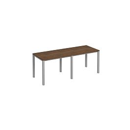 Рабочая станция на металлокаркасе КФ (2х100) Комфорт КФ К.С1 1130-2 ОФ французский орех / серый - Фото предпросмотра