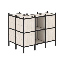 Loft Угловой внешний стеллаж наборный VR.L-51 Денвер светлый/Чёрный металл 862*1278*1047 - Фото предпросмотра