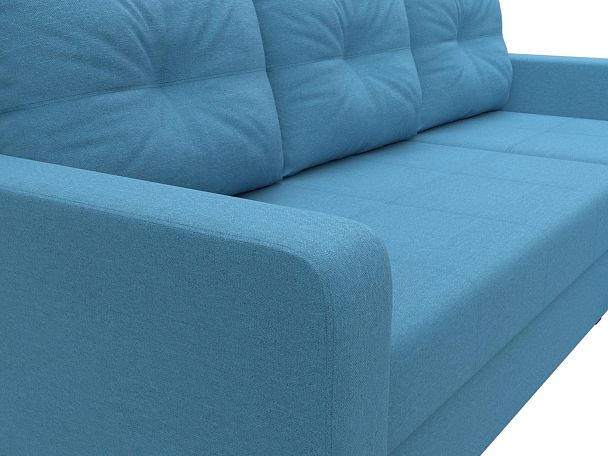 Диван угловой Ливерпуль Лайт правый угол Рогожка голубой - Вид 4