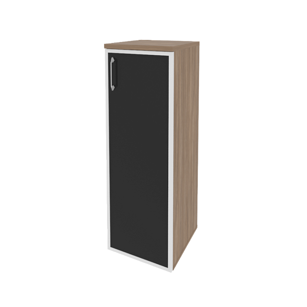 Onix Шкаф средний узкий правый O.SU-2.4 R (R) black Дуб аризона/Стекло black 400*420*1207 - Вид 1