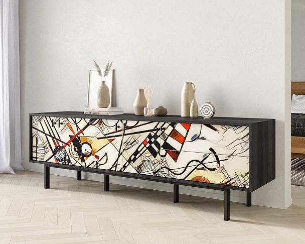 Комод с четырьмя дверками и двумя ящиками Emerson by Kandinsky арт EM04/Print_01 - Вид 3