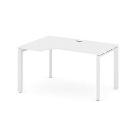 Style Project Next Стол рабочий эргономичный SN-59P.SPA-001(L) Белый/Металл Белый/Белый Заглушка 1380*600/980*750 - Фото предпросмотра