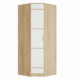 "Сакура" шкаф угловой (876х2216х876) дуб сонома/белый - Фото предпросмотра