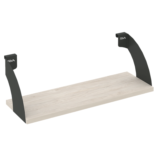 Навесные полки. Кронштейны+ЛДСП полка 600мм MAN-41-6 Денвер светлый/Антрацит металл 600*220*200 - Вид 1