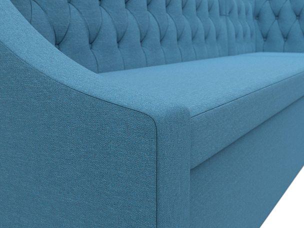 Диван кухонный угловой Мерлин правый угол Рогожка голубой - Вид 4