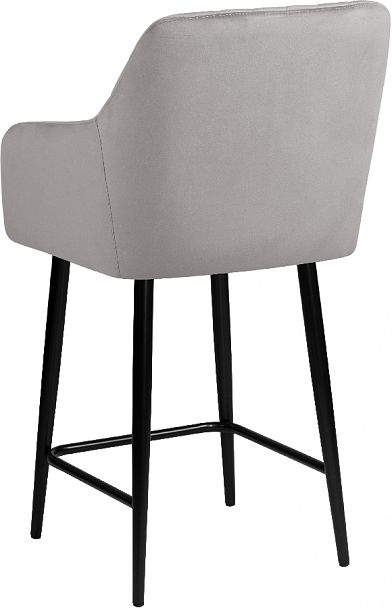 Полубарное поворотное кресло Барли К, Confetti silver/черный - Вид 6