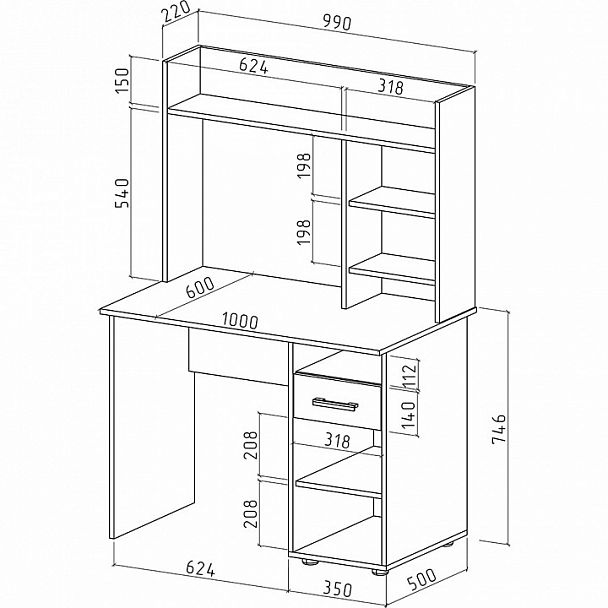 Стол письменный Остин-9 - Вид 2