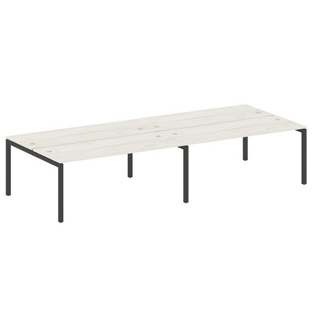 Metal System Quattro Р. ст. на 4 раб. места на П-образном м/к 50БП.СМ-4.5 Дуб наварра/Антрацит металл 3600*1475*750 - Вид 1