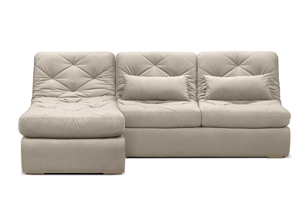 Мягкий угол «Борнео» с оттоманкой бежевый - Вид 2