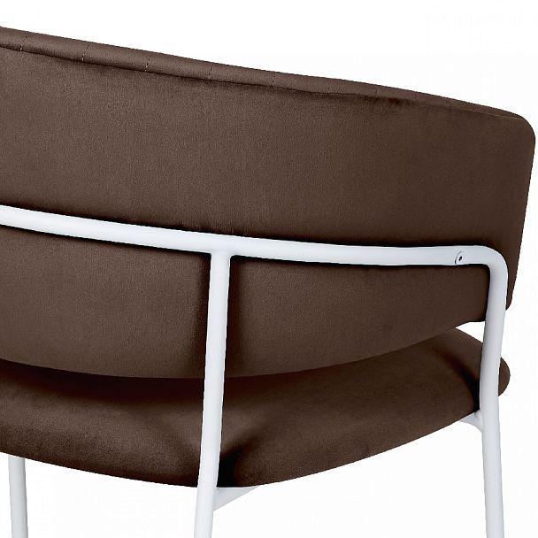 Стул кухонный Даксон коричневый велюр/белый - Вид 9