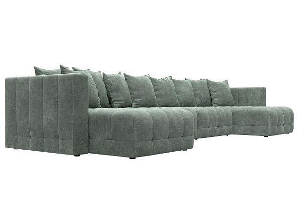 Диван П-образный Лига-052 НПБ Лонг Велюр зеленый - Вид 3