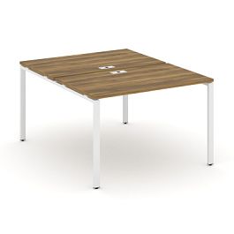 Concept Рабочая станция на 2 места CN.DRS-002 Сандал Янтарный/Металл Белый 1180*1480*750 - Фото предпросмотра