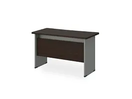 БЕРЛИН / BERLIN Стол прямой с вогнутой столешницей 650 мм 1800х650х740 Венге/Серый - Фото предпросмотра
