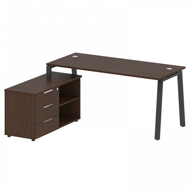 Рабочая станция "Metal System" БА.РС-СТС-2.4 венге/антрацит - Вид 2