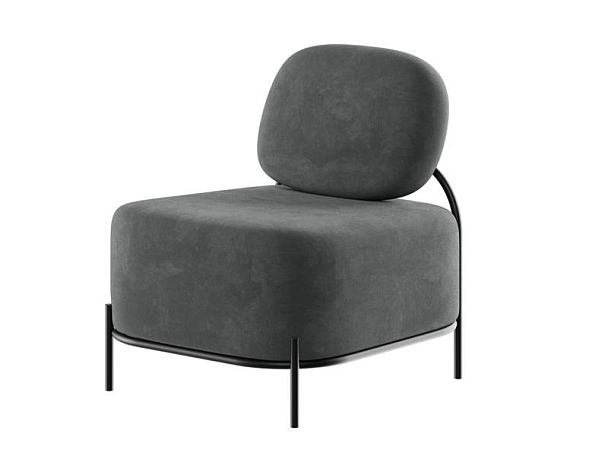 Jive Диван одноместный JVE-1 Velutto 75/Металл Черный 670*720*770 - Вид 1
