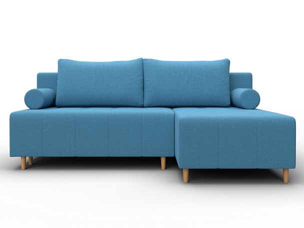 Диван угловой Лига-102 угол универсальный Рогожка голубой - Вид 2