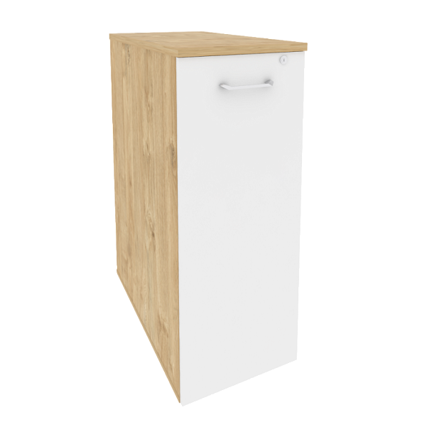 Onix Тумба высокая выдвижная приставная/опорная O.VTPO-8 Тиквуд светлый/Белый бриллиант 432*800*1120 - Вид 1