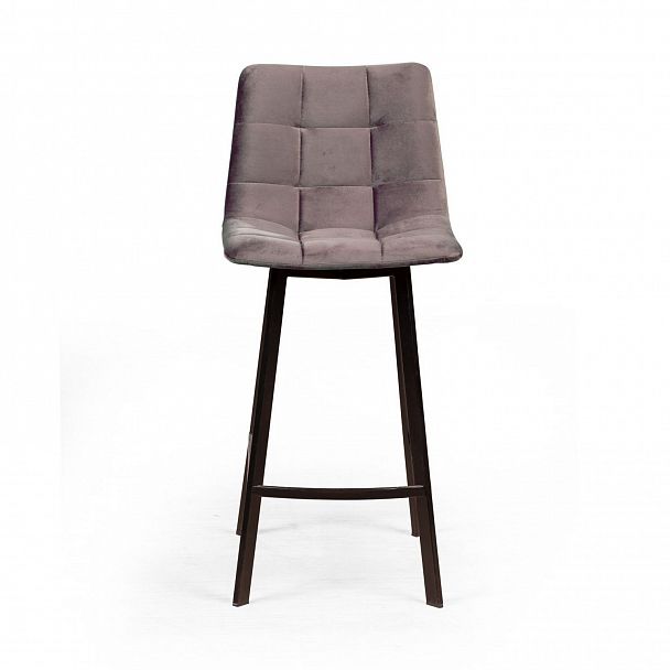 Стул полубарный UNO, бархат бежевый 5 / чёрный профиль - Вид 3