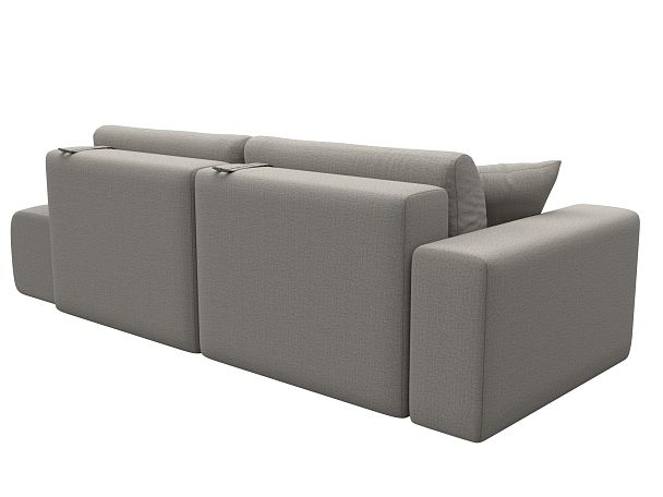 Диван прямой Лига-036 НПБ Модерн подлокотник слева Рогожка бежевый - Вид 6