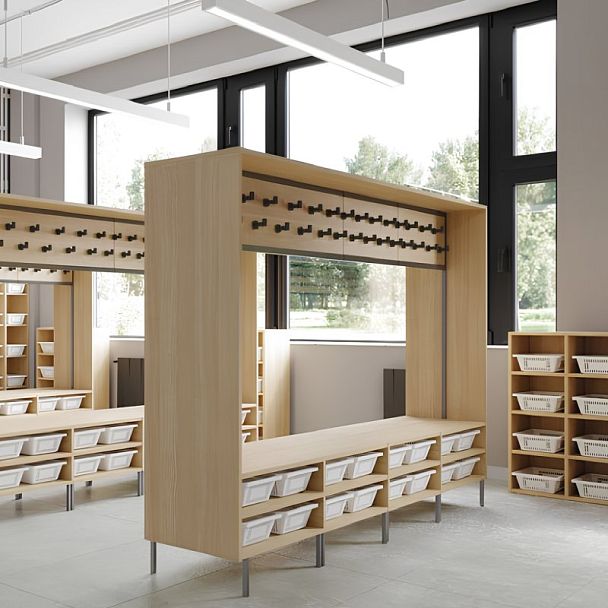 Стойка для одежды с нишами под обувь 2290х700х2000 - Вид 3