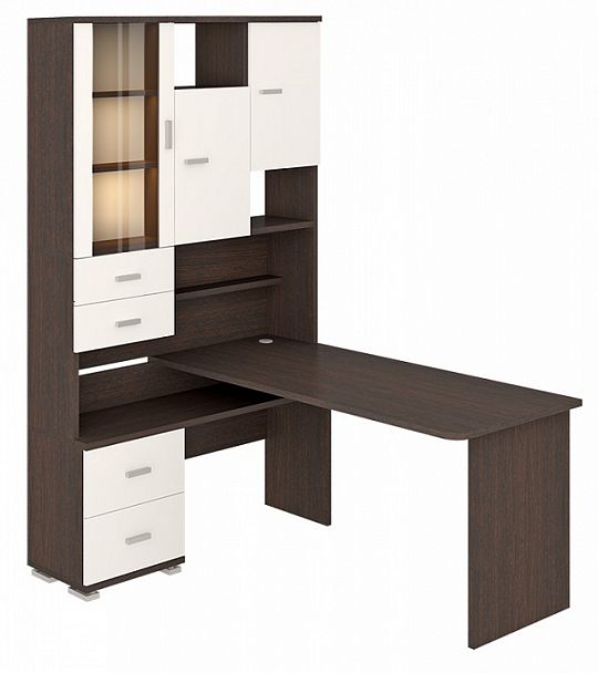 Стол компьютерный Домино СР-620/160 Белый/Венге левый - Вид 2