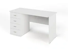 ЛАЙТ / LIGHT RLG007-14x6L Однотумбовый стол 140x60x75 Белый - Фото предпросмотра