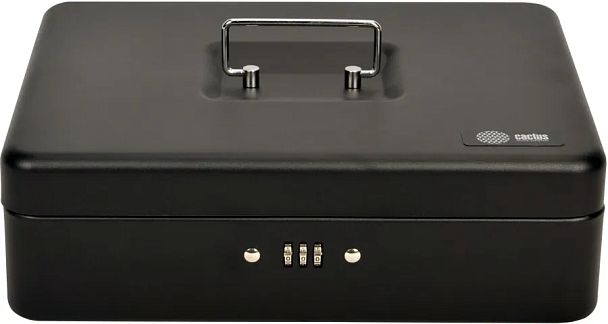 Ящик для денег Cactus CS-DCB-004 90x300x240мм кодовый графитовый сталь 1.76кг - Вид 1