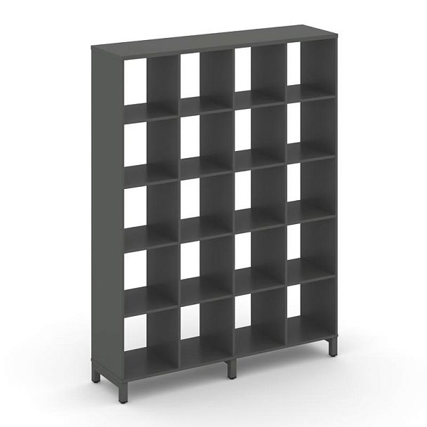 Стайл Проджект Каркас стеллажа 5 яр. SN.KS-540 Антрацит/Металл Антрацит 1488*400*1982 - Вид 1