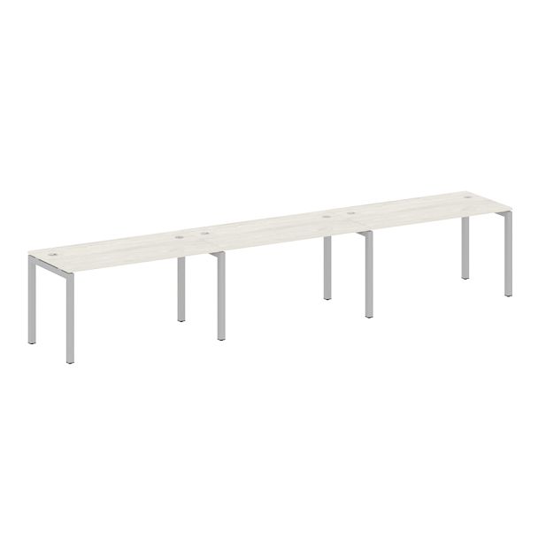 Metal System Quattro Р. ст. на 3 раб. места на П-образном м/к 50БП.СМ-3.3 Дуб наварра/Серый металл 4200*720*750 - Вид 1