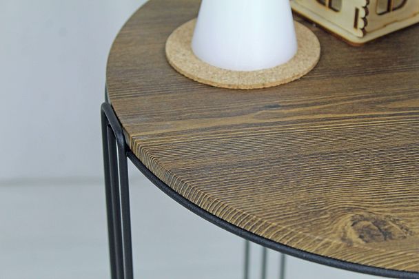 Столик кофейный Sheffilton SHT-CT33 черный муар/светлый орех - Вид 6