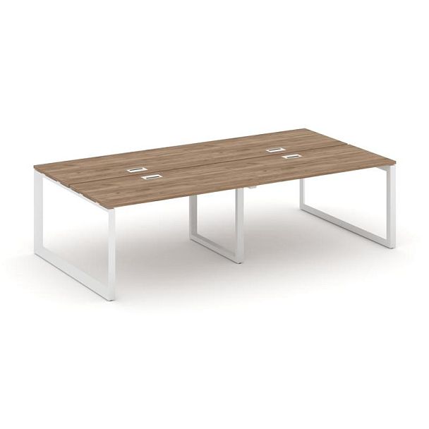 Style Project Next Рабочая станция двухсторонняя SN-59O.DRS-034 Дуб Табак/Металл Белый/Белый Заглушка 3160*1232*750 - Вид 1