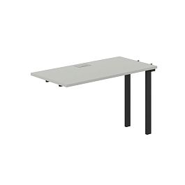 Секция рабочей станции s-b-s 1200х600х750 / профиль: 59х59 черный; столешница: серый бархат Призма / Prizma - Фото предпросмотра